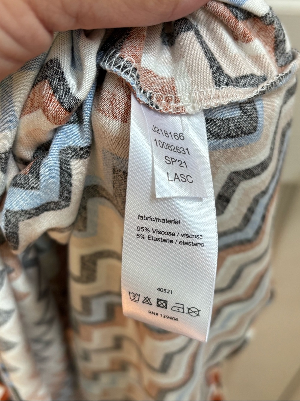 Venus Lascana Sleeveless Chevron Print Faux Wrap Dress, Size L, EUC WORE ONCE - Picture 3 of 4